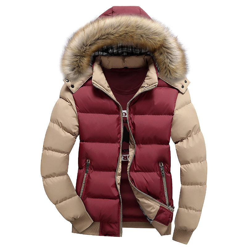 Thickened Zipper Cotton Jacket For Men