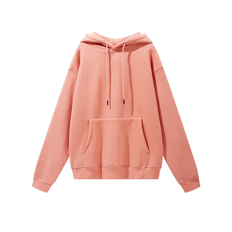 Unisex Solid Color Thick Hooded Sweater