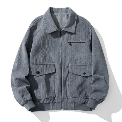 Men's Corduroy Cardigan Pocket Casual Jacket
