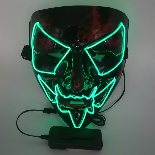 Halloween Clowing Cool Mask Flashing Blood Horror Thriller Flashing LED Mask