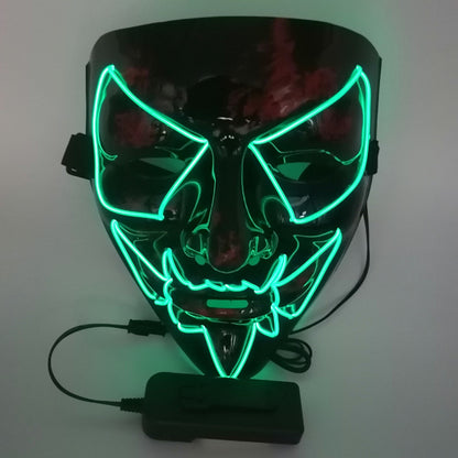 Halloween Clowing Cool Mask Flashing Blood Horror Thriller Flashing LED Mask