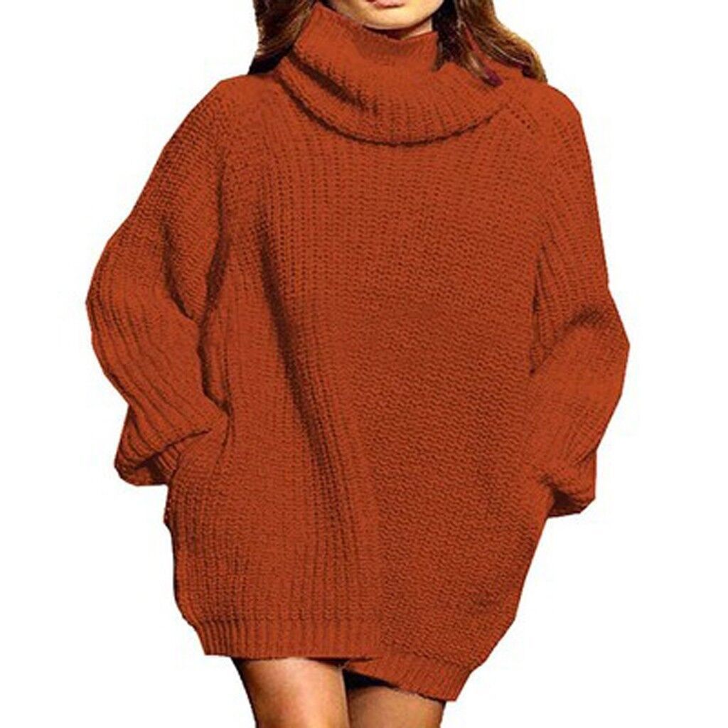Women's Turtleneck Long Knit Sweater