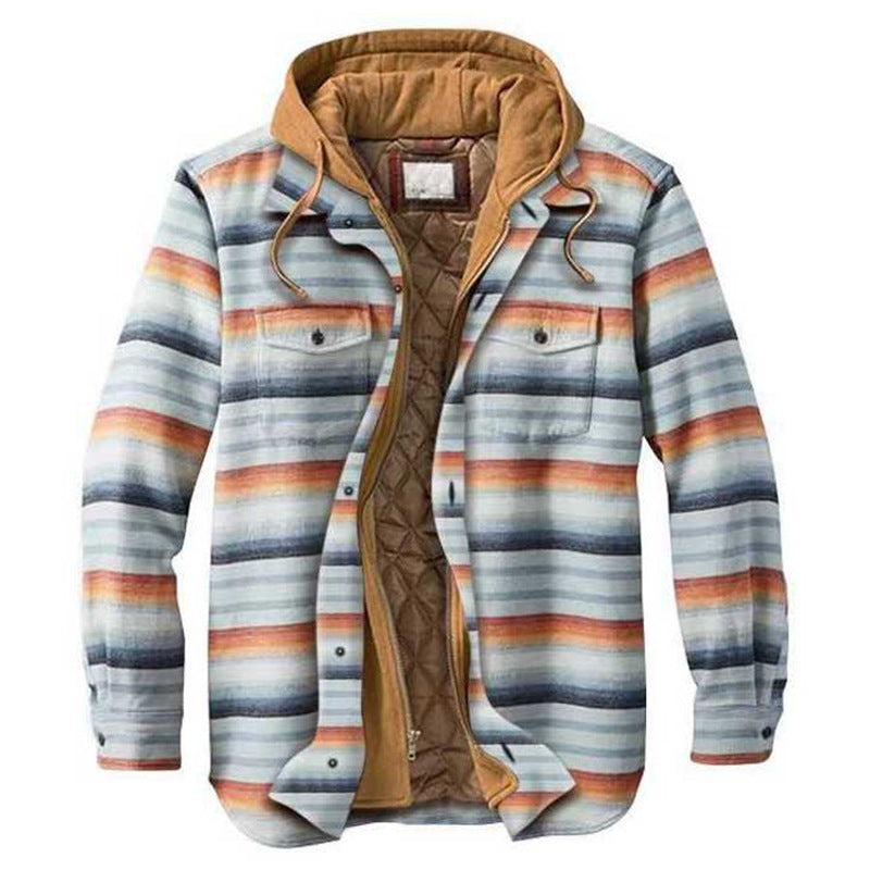 Men's Winter Thickened Irregular Printed Cotton-padded Jacket