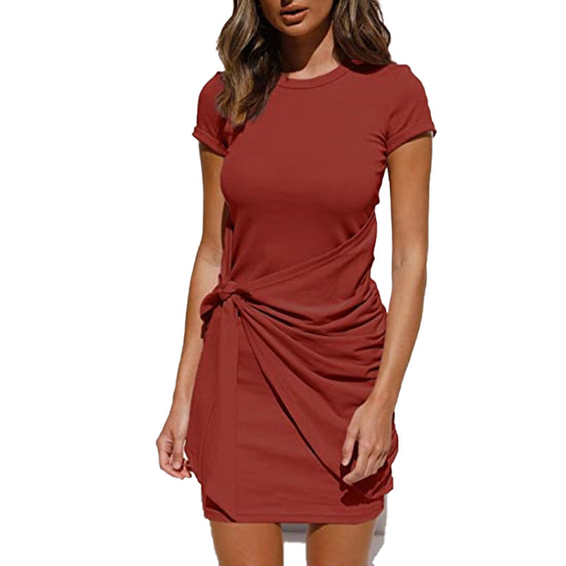 Women's Solid Color Slim Casual Dresses