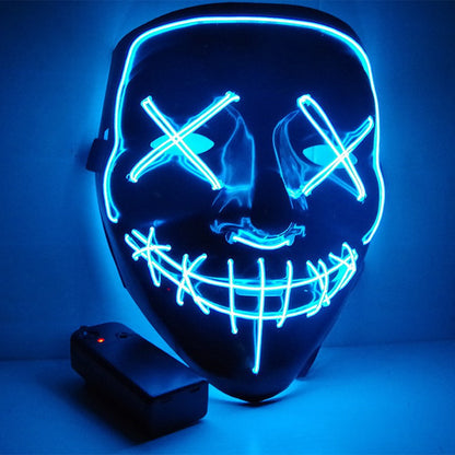 Halloween Clowing Cool Mask Flashing Blood Horror Thriller Flashing LED Mask