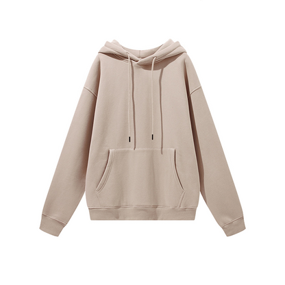 Unisex Solid Color Thick Hooded Sweater