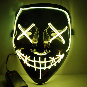 Halloween Clowing Cool Mask Flashing Blood Horror Thriller Flashing LED Mask