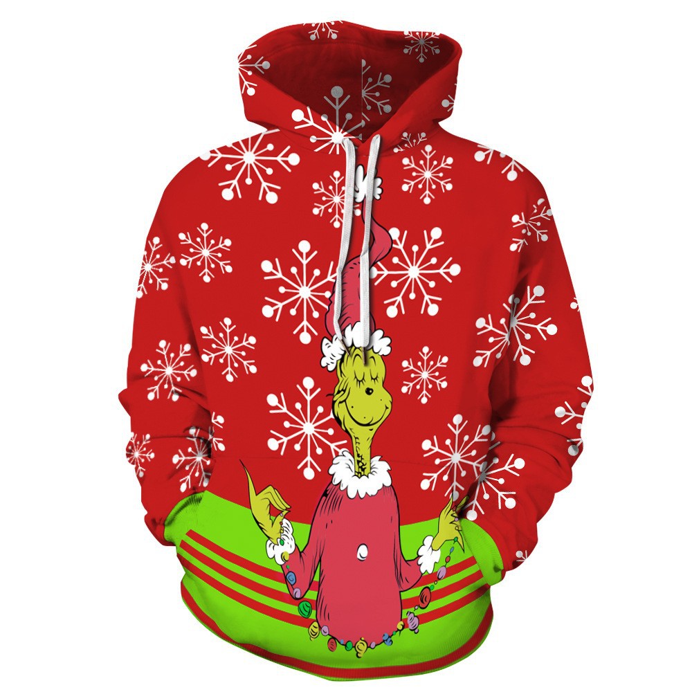 Unisex Grinch Christmas Casual Hoodie