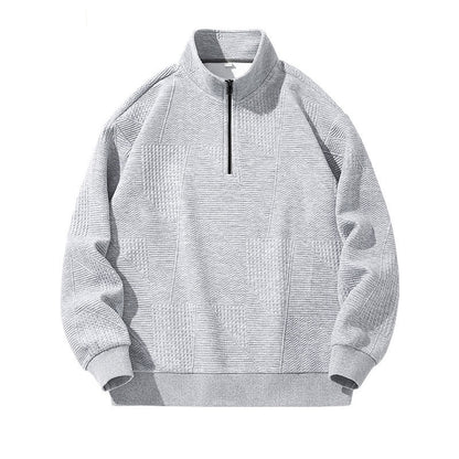 Men's Stand Collar Zip Up Sweatshirt