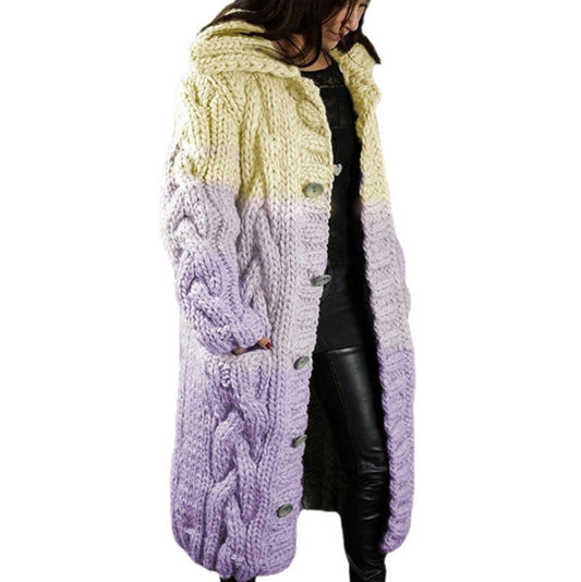 Loose Knit Cardigan Jacket For Women