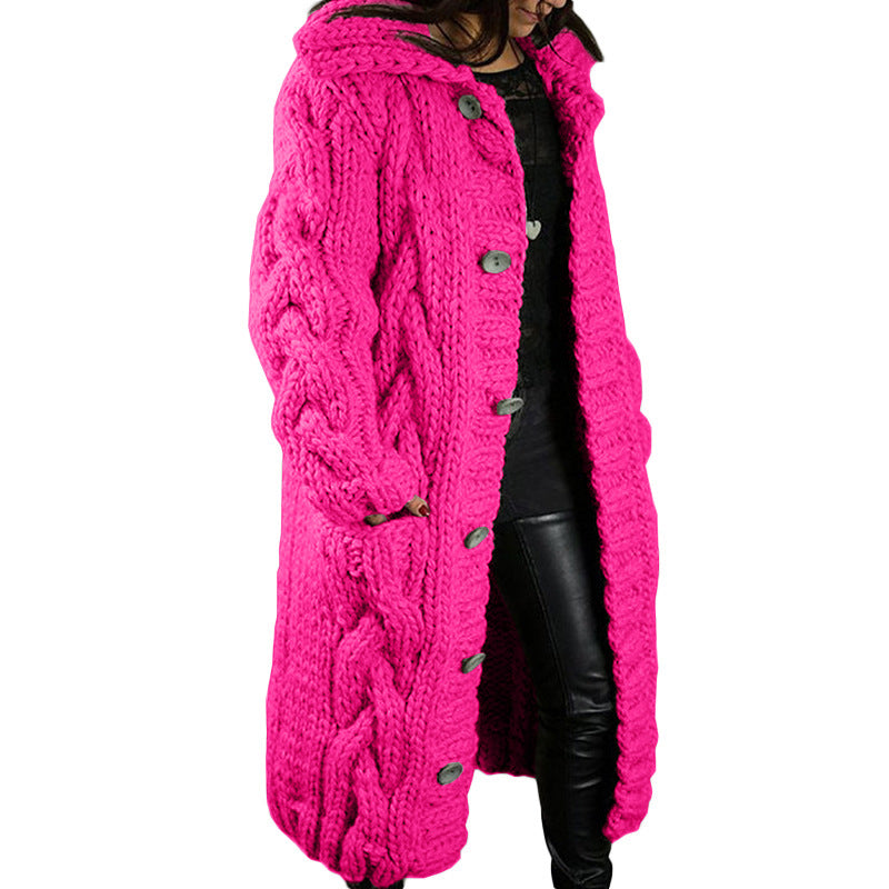 Loose Knit Cardigan Jacket For Women