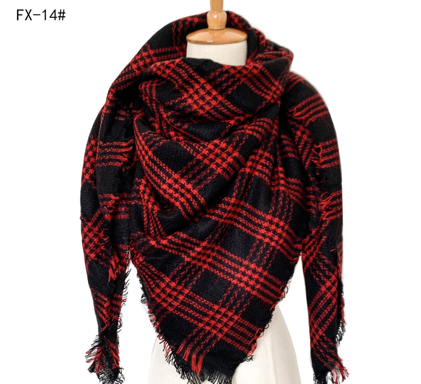 Plaid Pashmina Scarf Winter Scarf For Women