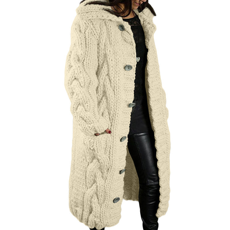 Loose Knit Cardigan Jacket For Women