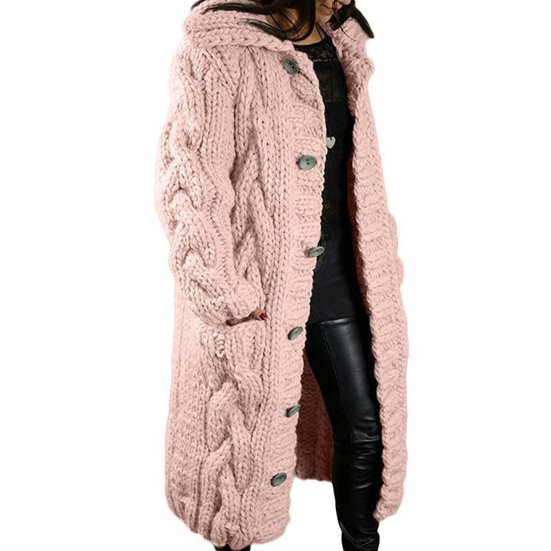 Loose Knit Cardigan Jacket For Women