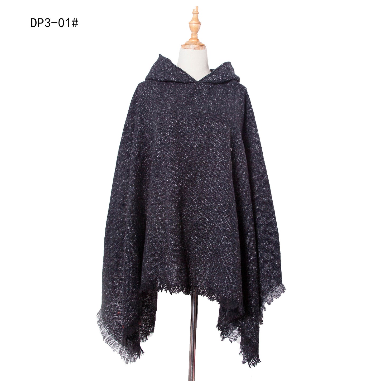 Plaid Winter Warm Pashmina Poncho For Women