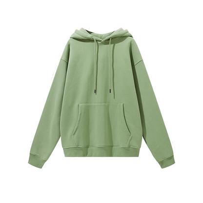 Unisex Solid Color Thick Hooded Sweater