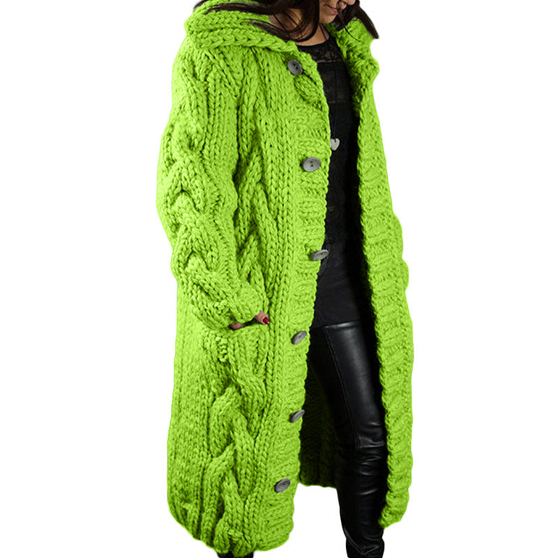 Loose Knit Cardigan Jacket For Women