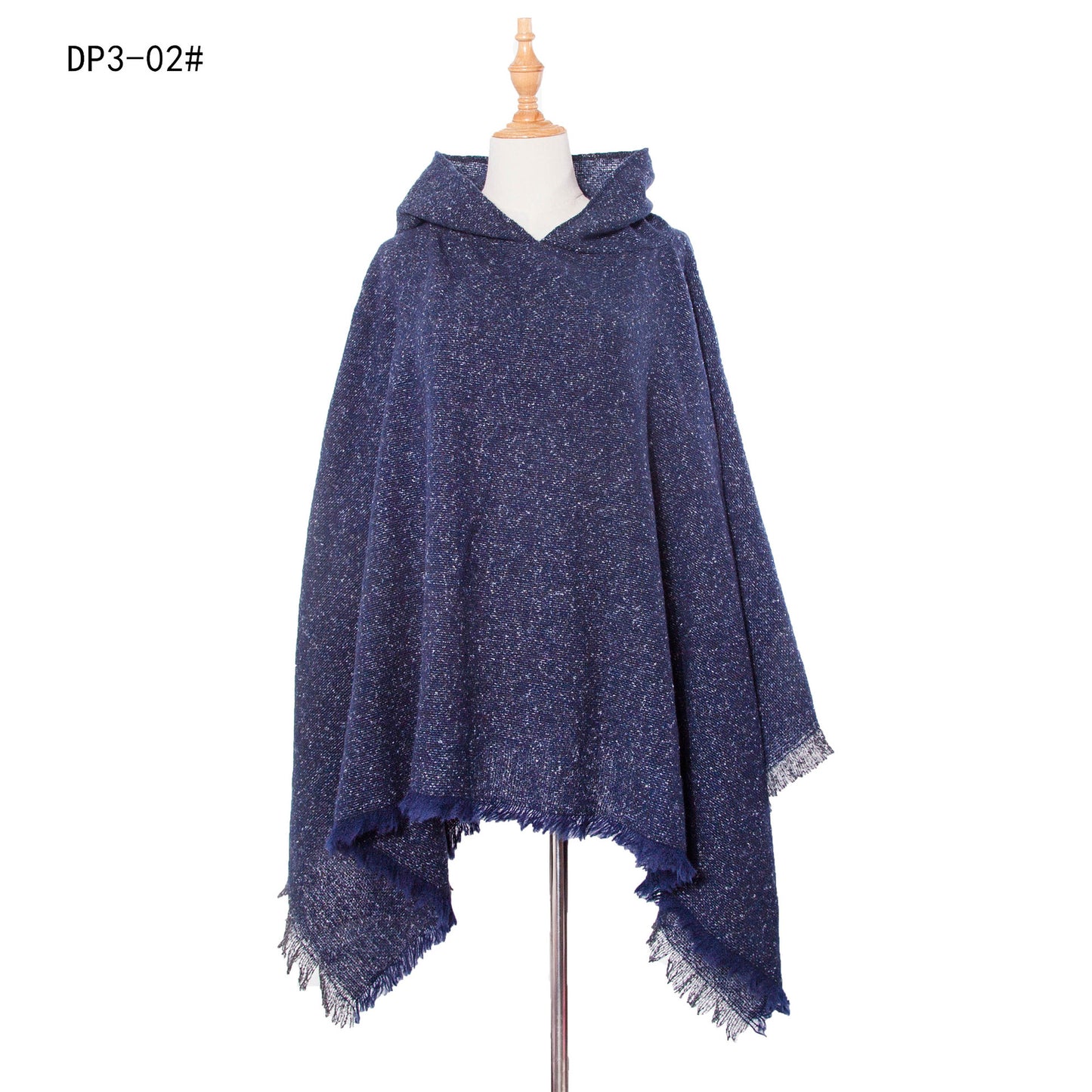 Plaid Winter Warm Pashmina Poncho For Women