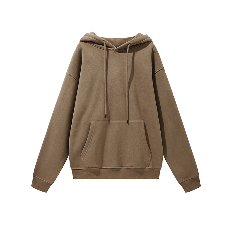 Unisex Solid Color Thick Hooded Sweater