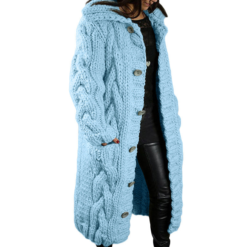 Loose Knit Cardigan Jacket For Women