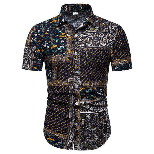 Men's Slim Fit Casual Printed Shirt