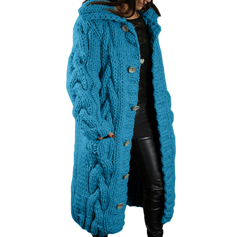 Loose Knit Cardigan Jacket For Women
