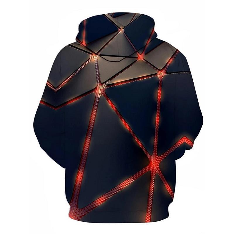 Men's Sweatshirt Swirl Print 3D Design Trend Hoodie