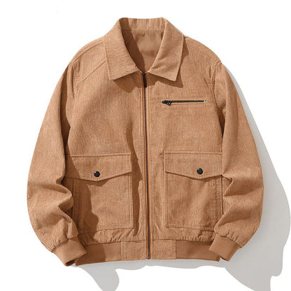 Men's Corduroy Cardigan Pocket Casual Jacket