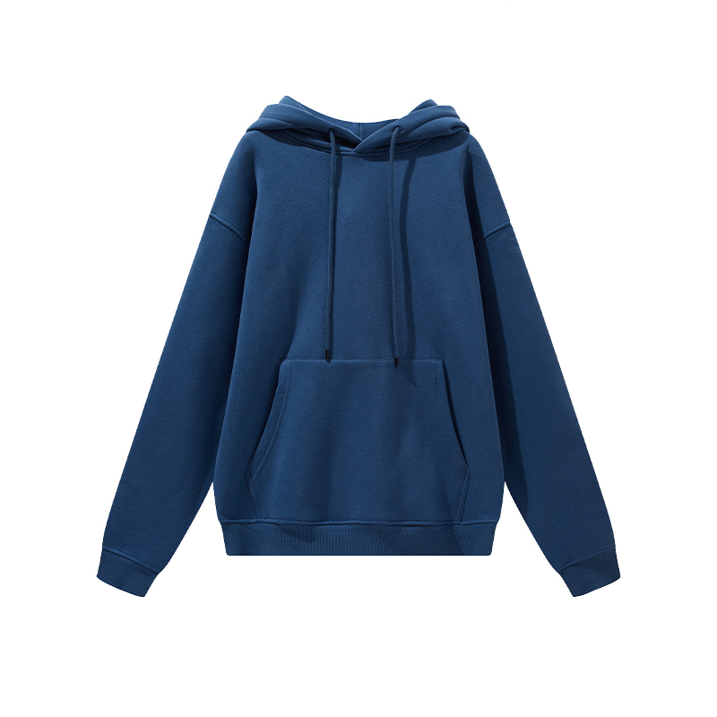 Unisex Solid Color Thick Hooded Sweater