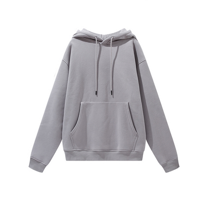 Unisex Solid Color Thick Hooded Sweater