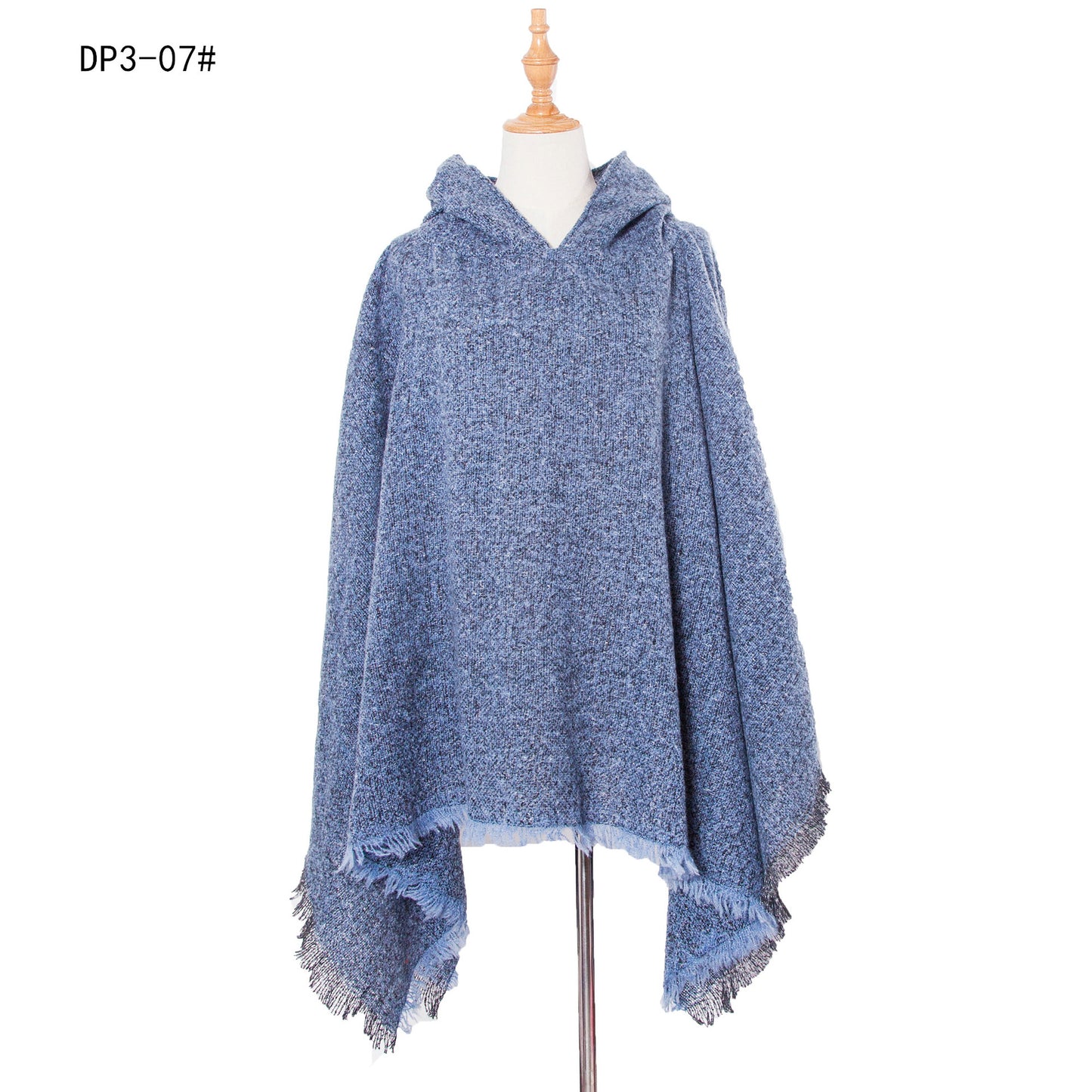 Plaid Winter Warm Pashmina Poncho For Women