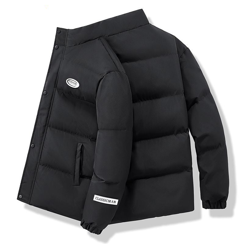 Unisex Stand Collar Padded Winter Jacket