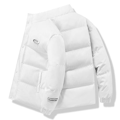 Unisex Stand Collar Padded Winter Jacket
