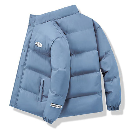 Unisex Stand Collar Padded Winter Jacket