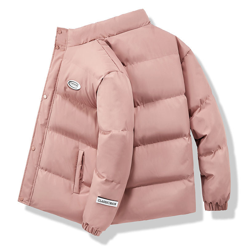 Unisex Stand Collar Padded Winter Jacket