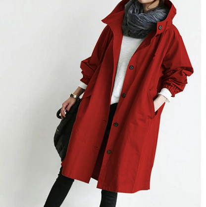 Fall Long Hooded Jacket For Women