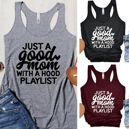 Just A Good Mom With A Hood Playlist Women's T-Shirt