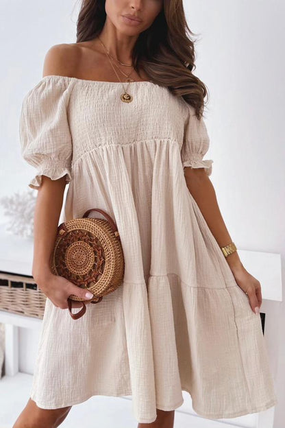 Women's Enchanted Off The Shoulder Smocked Loose Dress