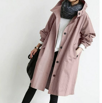 Fall Long Hooded Jacket For Women
