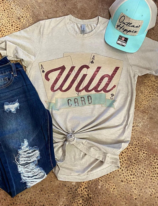 Ladies T-shirt Wild Card Retro Tee