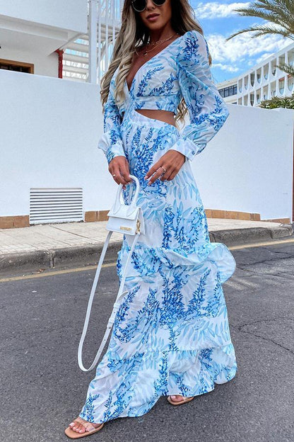 Women's Oceans of Love Cutout Maxi Dress