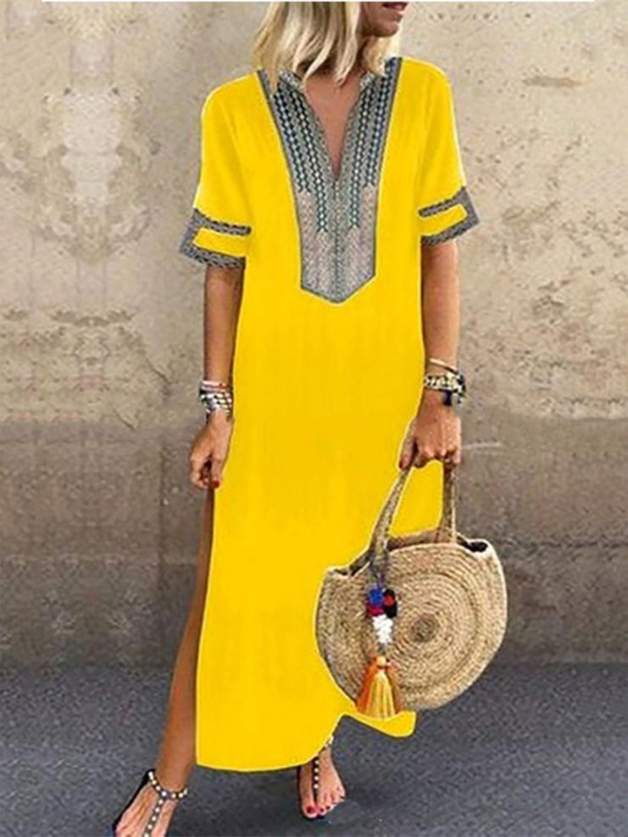 Women's Casual Dress Printed Loose Maxi Dress