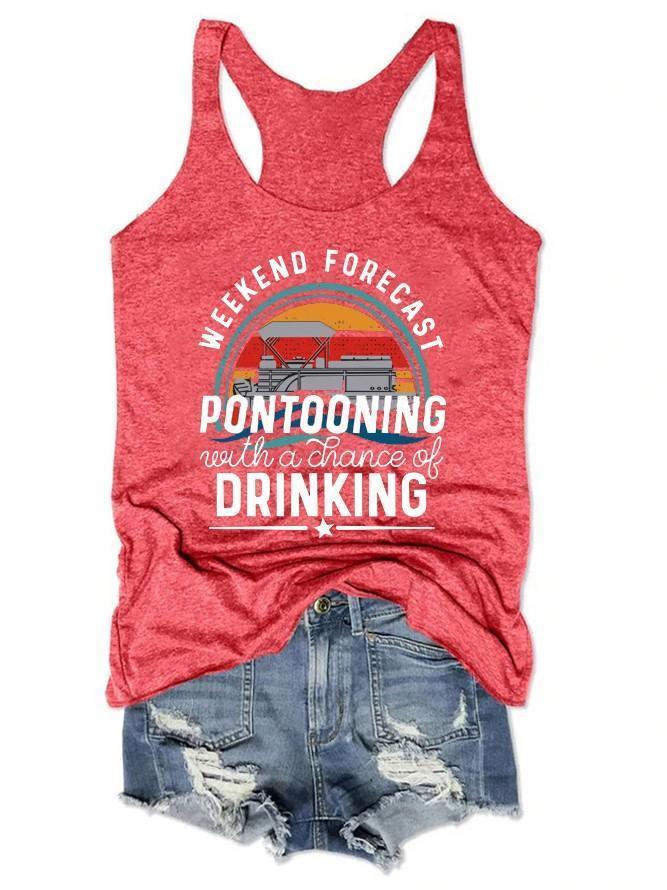 Weekend Forecast Pontooning Women Tank Top