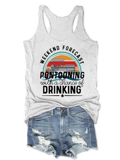 Weekend Forecast Pontooning Women Tank Top